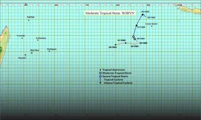 Météo : la tempête tropicale modérée loin des Mascareignes baptisée Robyn