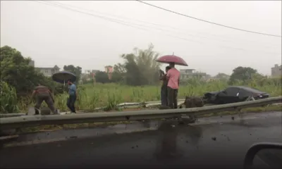 Rose-Belle : une voiture finit dans un champ de canne