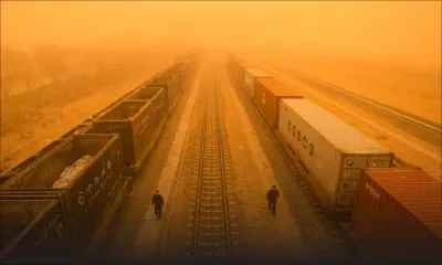 Une tempête de sable pollue l'air dans le nord de la Chine