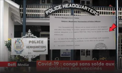 Covid-19 : congé sans solde aux policiers non vaccinés