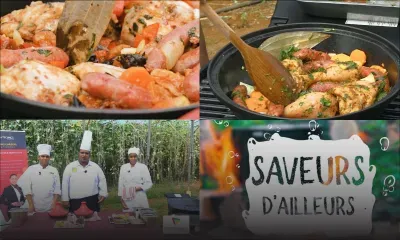 Saveurs d’ailleurs – Saveurs du Maghreb : Tajine de poulet et saucisses merguez 