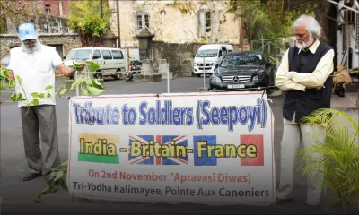186e anniversaire de l'arrivée des premiers travailleurs engagés : deux hommes rendent hommage aux «seepoyi» à leur manière   