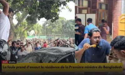 La foule prend d'assaut la résidence de la Première ministre du Bangladesh