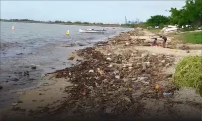 Post-pluies torrentielles : la plage de Bain-des-Dames défigurée 