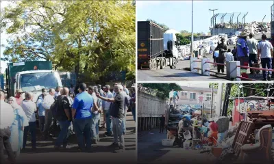 Roche-Bois : sit-in des éboueurs de la mairie de Port-Louis