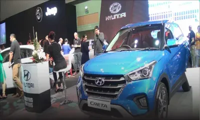 Le stand de Hyundai présent au Salon de l’automobile 2018