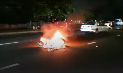 Roche-Bois : un scooter prend feu après un accident impliquant également deux voitures