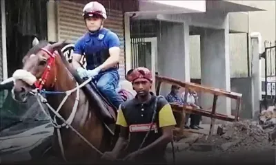 La pluie et une piste boueuse gâche la séance