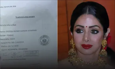 Selon un rapport médicolégal : Sridevi est morte noyée, des traces d’alcool décelées dans son sang