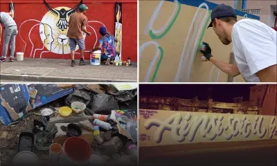 Street Art : des fresques à l'effigie du pape François sur des murs de Sainte-Croix