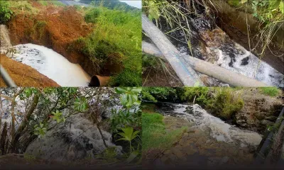 Sud : les eaux usées de Mare-Chicose se déversent dans la rivière qui conflue jusqu’à Riche-en-Eau et Rivière des-Créoles