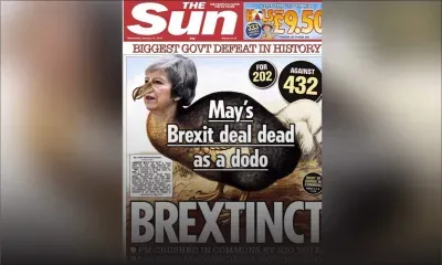 Brexit : le deal de Theresa May «dead as a dodo», selon The Sun 