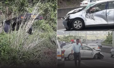 Route Terre-Rouge-Verdun : accident impliquant deux véhicules, la semi-remorque d’un poids lourd s’est détachée