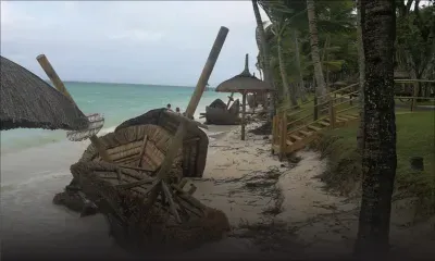 Forte tempête Calvinia : voici ce qu'on peut constater sur la plage à Trou-aux-Biches 