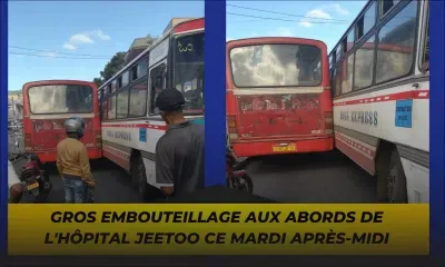 Gros embouteillage aux abords de l'hôpital Jeetoo ce mardi après-midi
