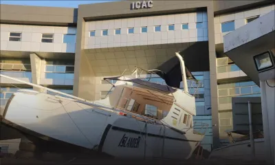 Saisie record de drogue : l’Islander, l’un des bateaux des Gurroby, dans l’enceinte du bâtiment de l’Icac 