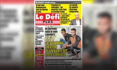 Voici la Une du Défi Plus de ce samedi 16 juin