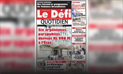 Voici la Une du Defi Quotidien de ce lundi 18 juin 2018