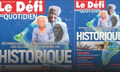 Voici la une du Défi Quotidien de ce Vendredi 04 Octobre 2024