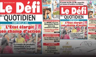 Voici la une du Défi Quotidien de ce jeudi 11 Juillet 2024