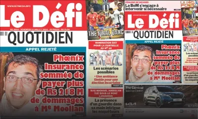 Voici la une du Défi Quotidien de ce Vendredi 12 Juillet 2024