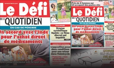 Voici la une du Défi Quotidien de ce Mardi 23 Juillet 2024