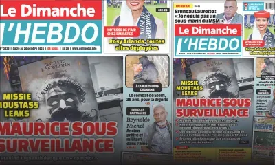 Voici la Une de Le Dimanche/L'Hebdo de ce Dimanche 20 Octobre 2024