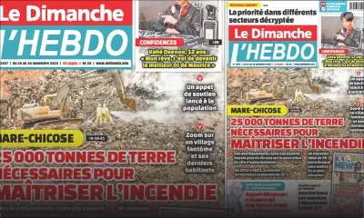 Voici la Une de Le Dimanche/L'Hebdo de ce Dimanche 24 Novembre 2024