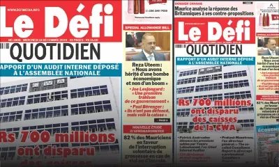 Voici la une du Défi Quotidien de ce Mercredi 18 Décembre 2024