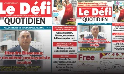 Voici la une du Défi Quotidien de ce Jeudi 23 Janvier 2025