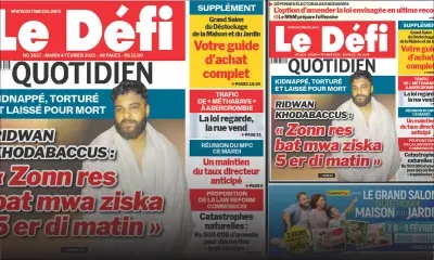 Voici la une du Défi Quotidien de ce Mardi 04 Février 2025