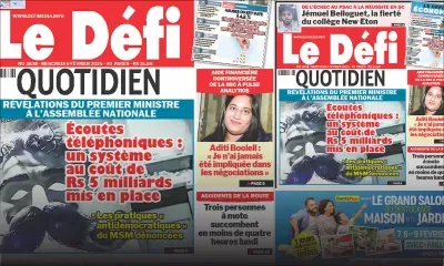 Voici la une du Défi Quotidien de ce Mercredi 05 Février 2025