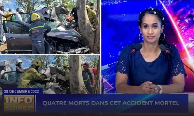 [Info Soirée] : Une voiture dérape et percute un arbre à Beau-Plan