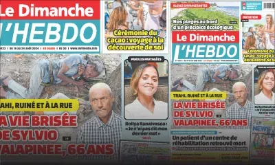 Voici la Une de Le Dimanche/L'Hebdo de ce Dimanche 18 Août 2024