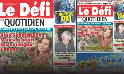 Voici la une du Défi Quotidien de ce Vendredi 23 Août 2024