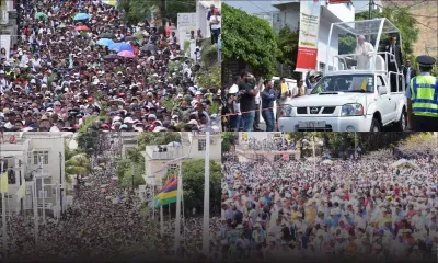 [Images] Le Pape réunit une foule immense au monument de Marie Reine de la Paix