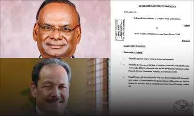 Diffamation alléguée : Sithanen réclame Rs 50 millions à Sanspeur