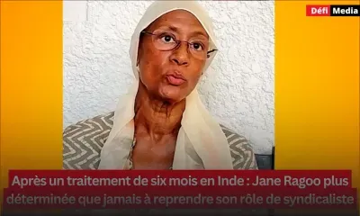 Après un traitement de six mois en Inde : Jane Ragoo plus déterminée que jamais à reprendre son rôle de syndicaliste