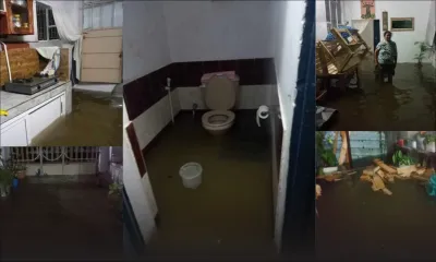 [En images] Des maisons inondées à Mamou Lane, Plaine-Magnien