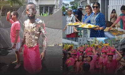 Thaipoosam Cavadee : instantanés de la procession vers le kovil au pied du Corps-de-Garde