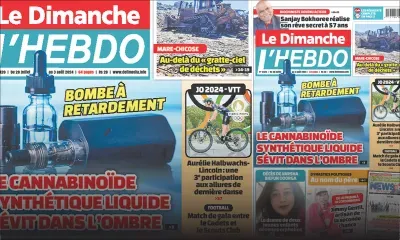 Voici la Une de Le Dimanche/L'Hebdo de ce Dimanche 28 Juillet 2024