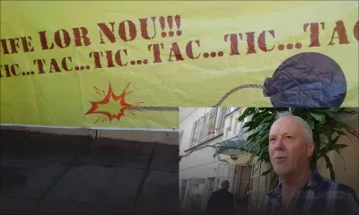 Banderole «Tic...Tac...»  - « Le projet de Petroleum Hub est une bombe à retardement », selon Bax