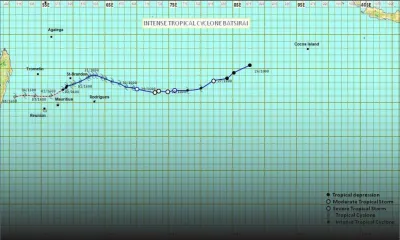 Batsirai pourrait passer à 120 km de Grand-Baie à la mi-journée