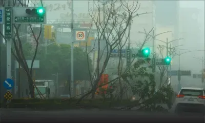 Le typhon Krathon touche terre dans le sud de Taïwan