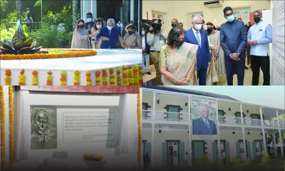 Cérémonie au Jardin de Pamplemousses : une stèle et une expo en mémoire de SAJ