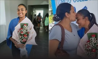 La première lauréate du collège Lorette de Mahébourg