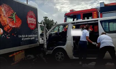 Jinfei : un blessé dans une collision entre un camion frigorifique et un van