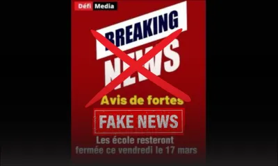 Avis aux élèves : Fake news en circulation !