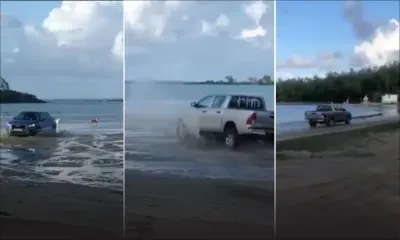 Slalom dangereux sur plage d’Anse-La-Raie : la police ouvre une enquête