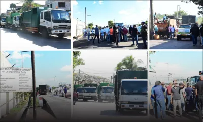 [En images] Roche-Bois : sit-in des éboueurs de la mairie de Port-Louis